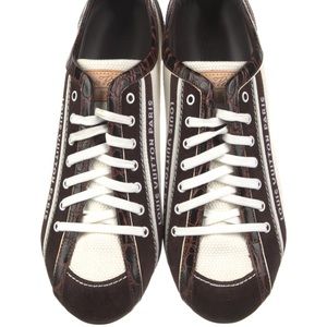 Louis Vuitton Paris Women Suede Leather Trim Sneakers NWT Size 8